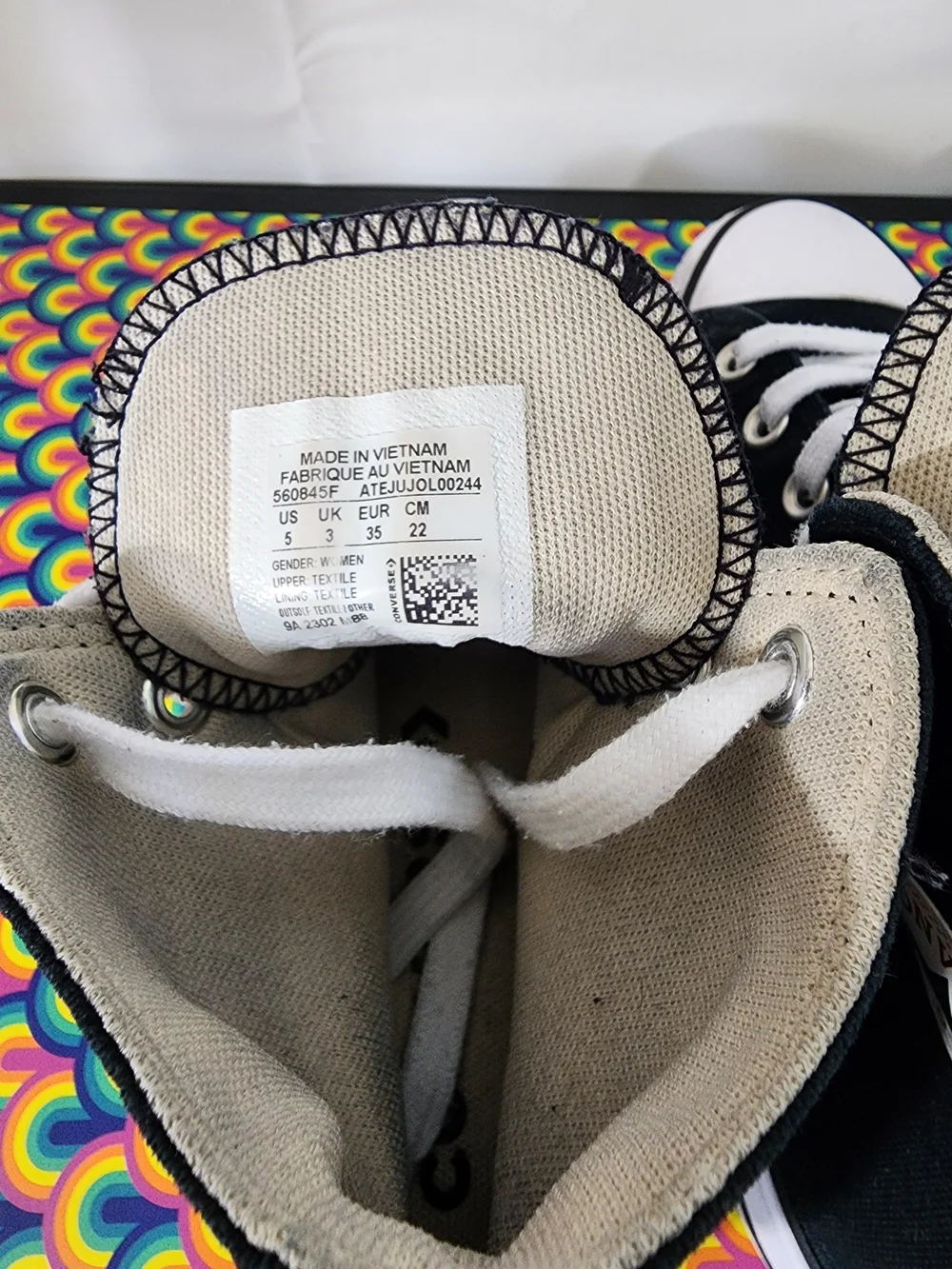 Converse All Star Lift Platform High Top - Black 560845F - Size 5 - Picture 8 of 11